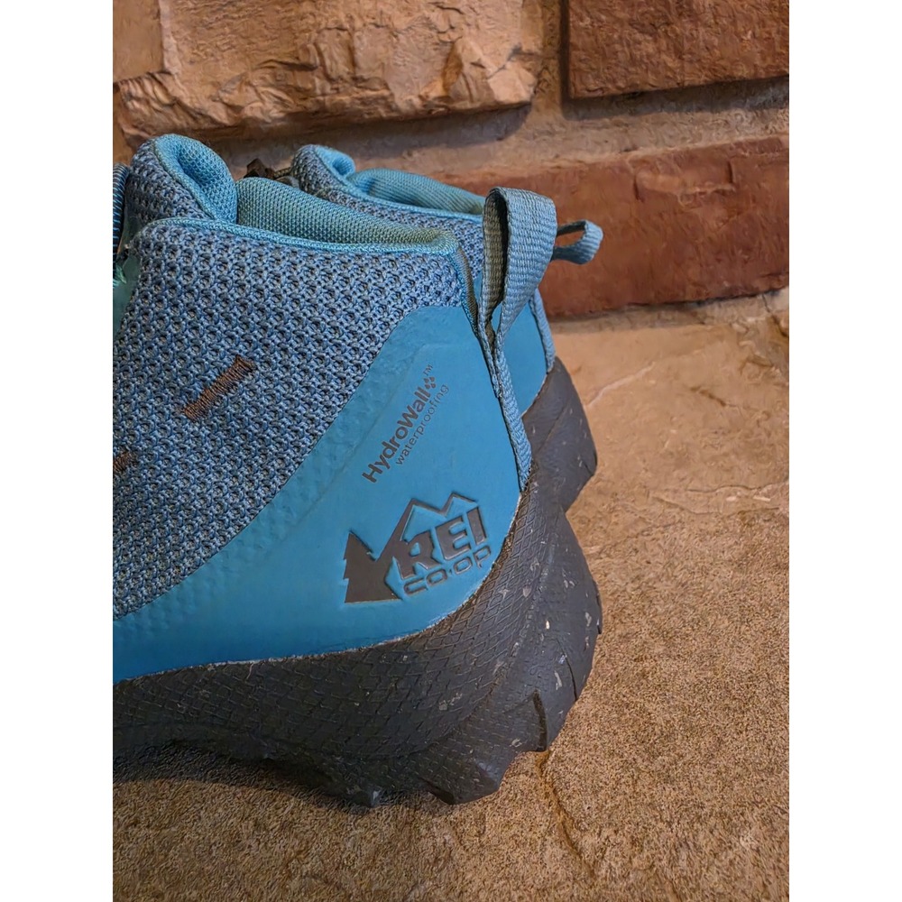 REI Co-Op Kid's Flash US 1Y EU 32 Aqua Blue Vista Trekking Hiking Shoes Boots - Picture 3 of 7